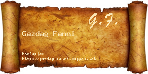 Gazdag Fanni névjegykártya